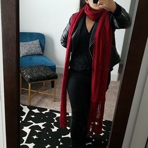 Express dramatic red scarf